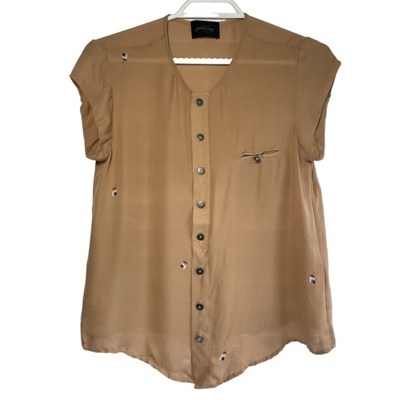 RACHEL Comey Button Front Silk Shirt size 6 - Picture 1 of 6